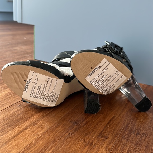 The Blonde Salad by Steve Madden Leather Heels with Lucite Heel size 6 - Picture 3 of 5